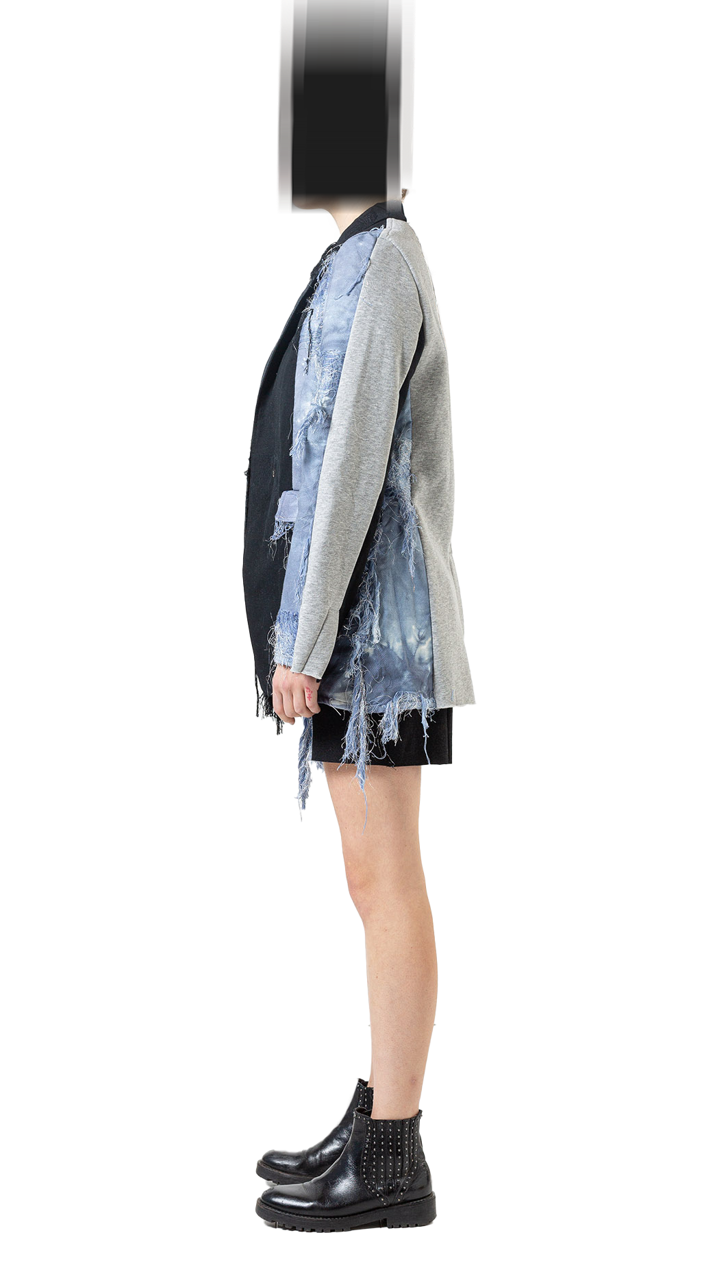 Panelled Oversized Jacket - Jeans