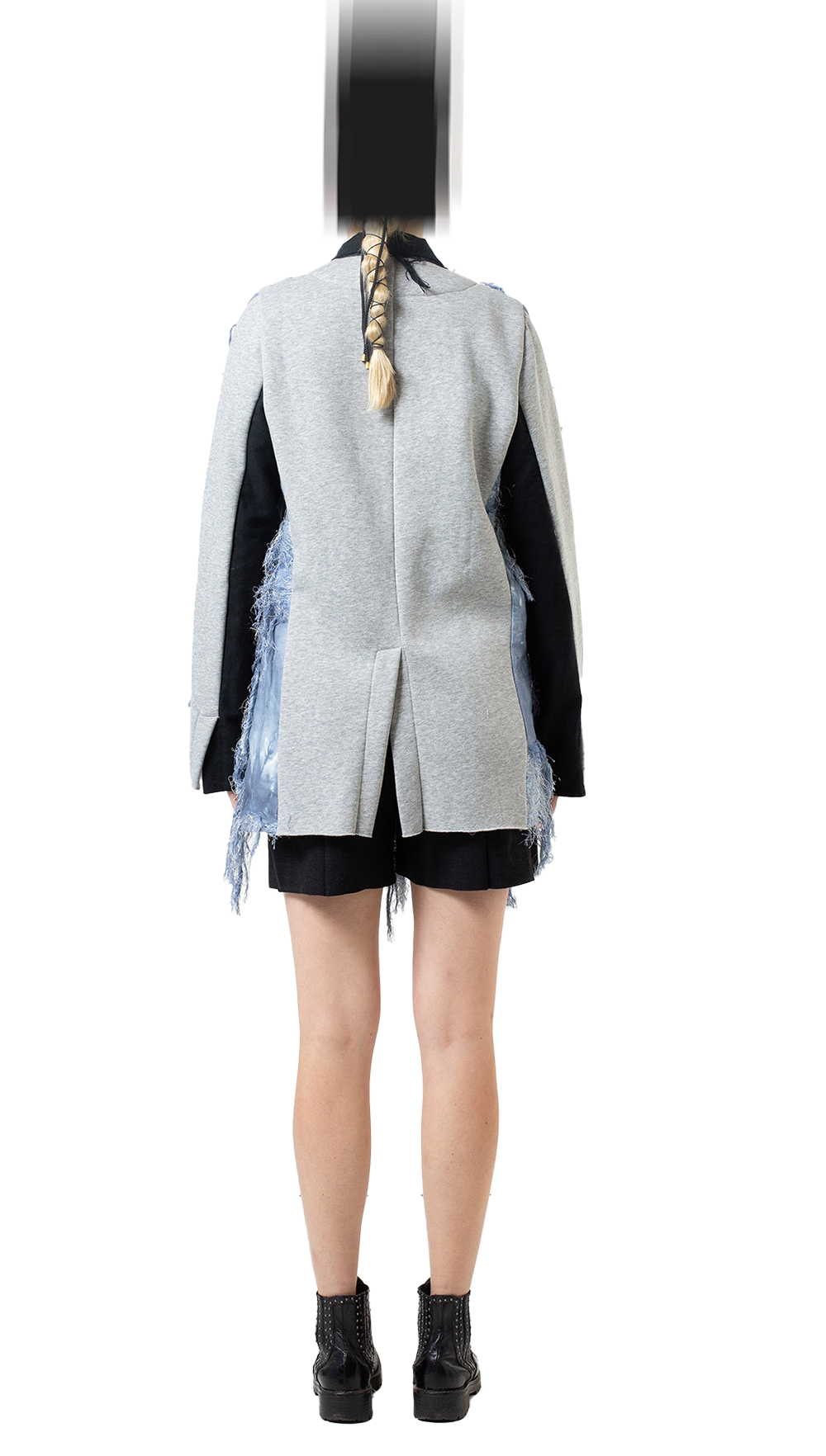 Panelled Oversized Jacket - Jeans