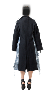 Panelled Raglan Long Coat