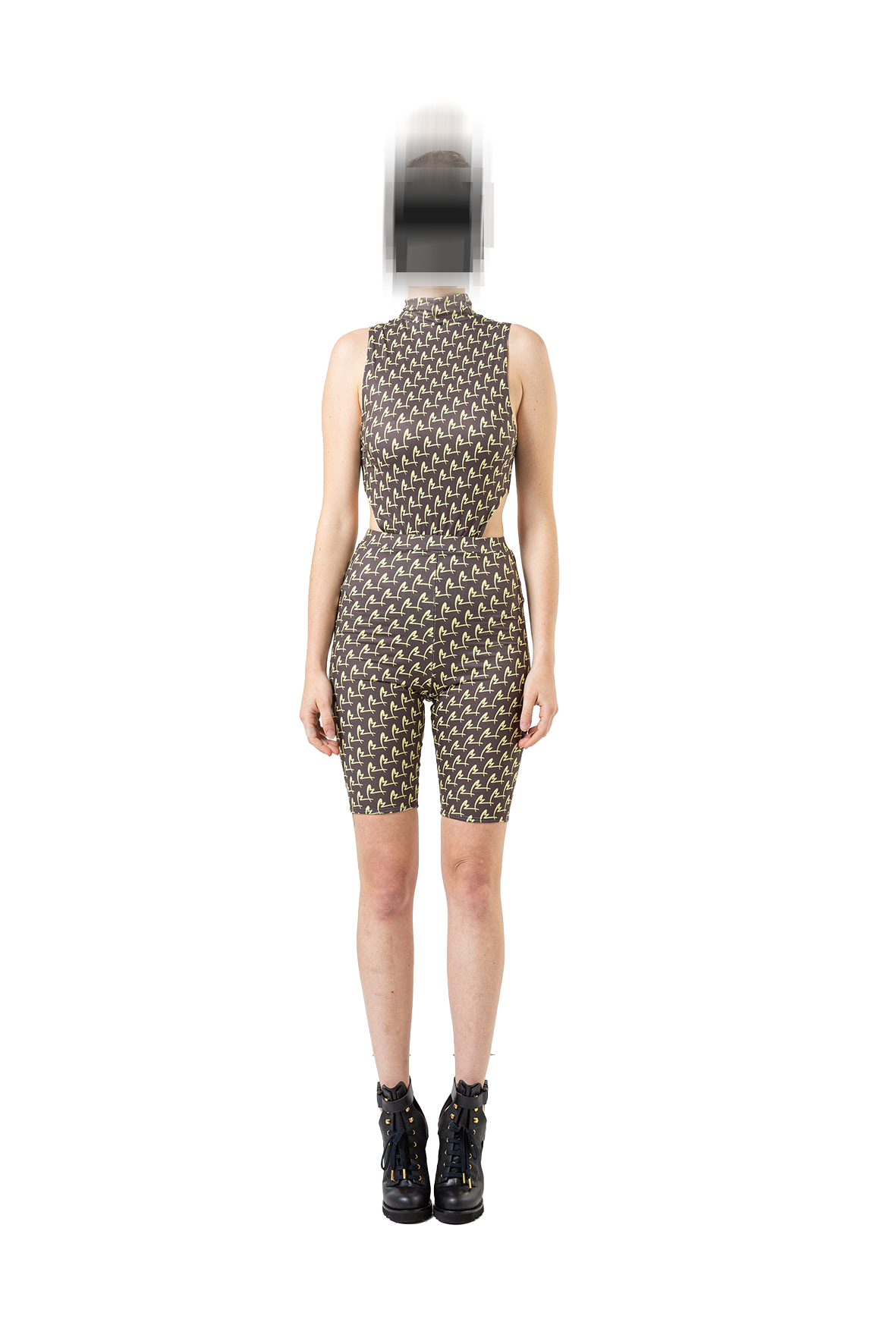 [SERIES BODYSUITS] Sleeveless high-leg Bodice