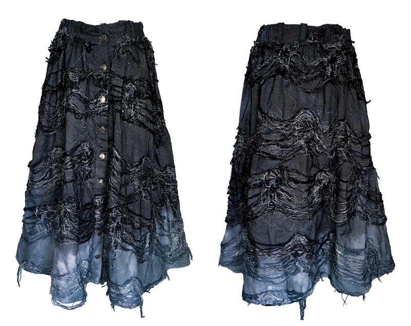 Hand-dye Gradation Reversible Skirt